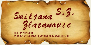 Smiljana Zlatanović vizit kartica